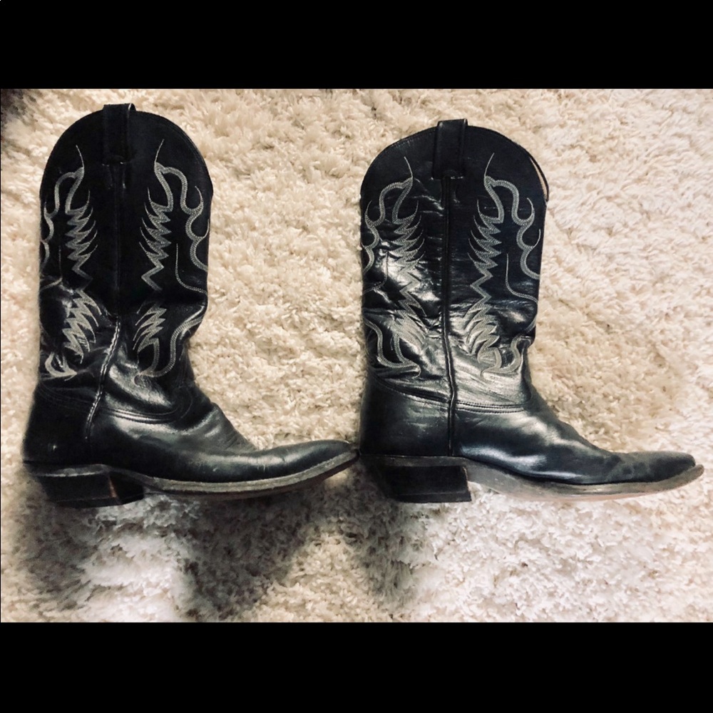 Nocona Men’s Leather Black Imperial Western Boots